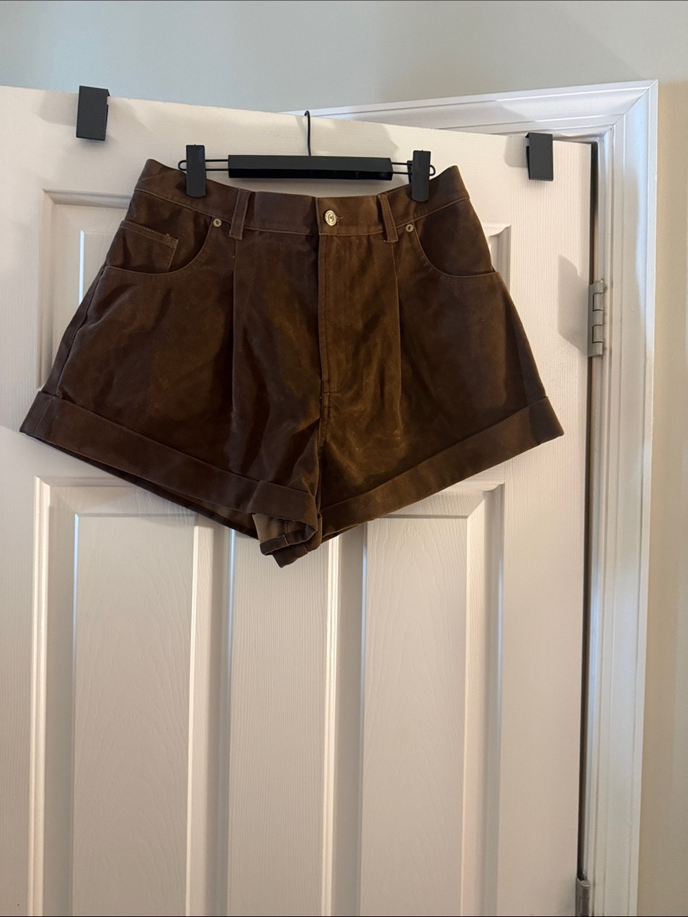 Free People - We The Free Brown Vegan Suede Shorts